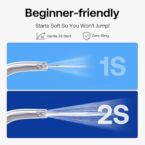 Miniatura 5 de Bitvae Púas de limpieza de dientes con hilo dental de agua, limpiadores de dientes de agua portátil, irrigador bucal impermeable IPX7, 3 modos, 5