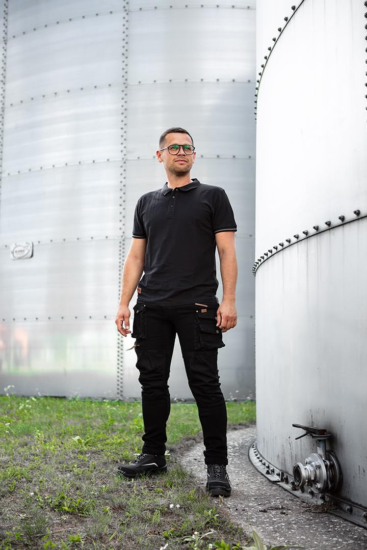 NEO TOOLS Botas de seguridad para hombre de clase S3 SRC, resistentes al agua WR, antideslizantes, zapatos de trabajo reforzados con plantilla de Kevlar, plantilla antiestática, sin elementos