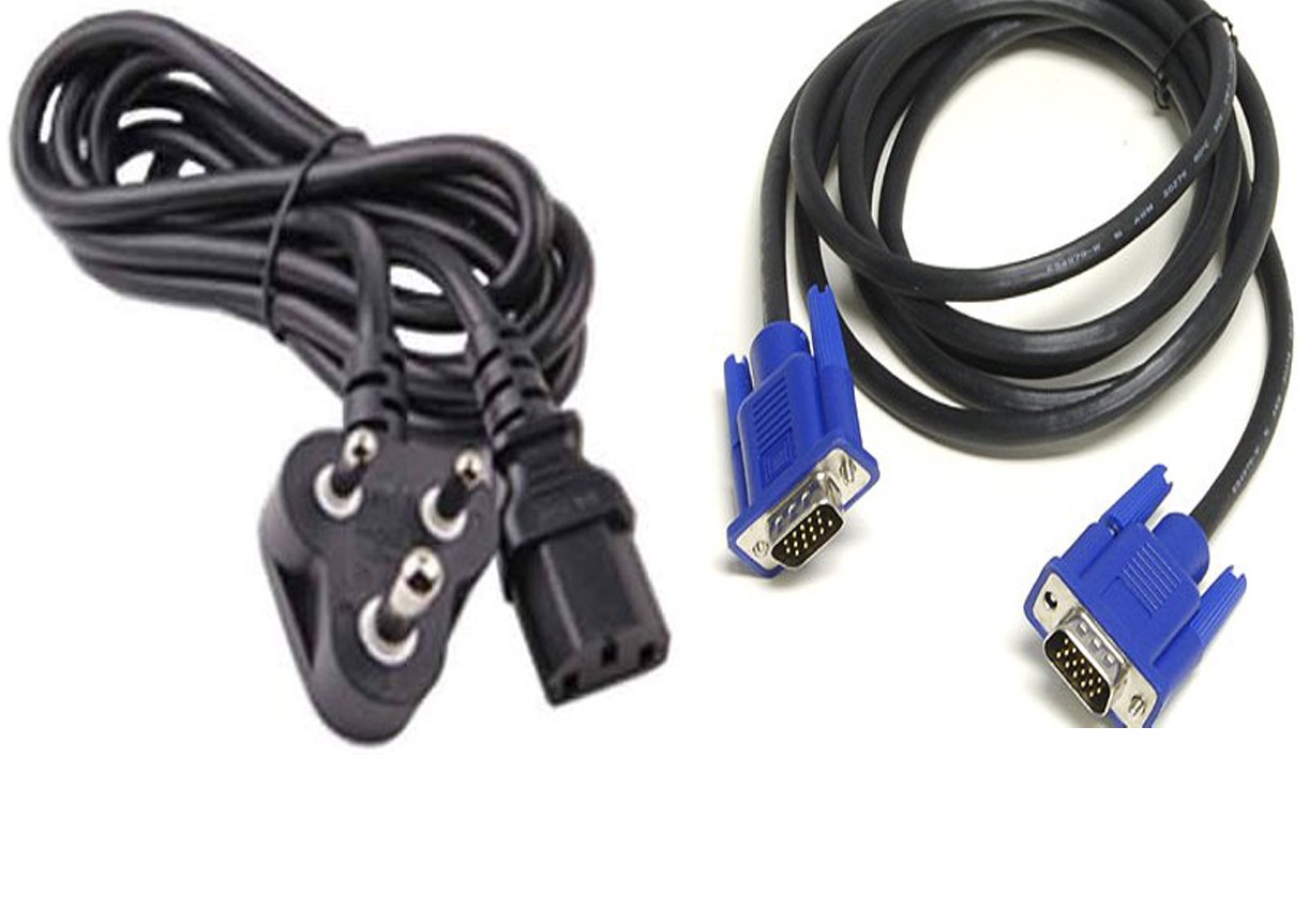 Honestystore®Combo of 3 Pin Computer Power Cord Cable for Computer PC SMPS (1.5 Meter) & VGA Cable 1.5 Meter Male to Male 15Pin 1.5M (Blue) (B01M2VGYXI) Amazon Price History, Amazon Price Tracker