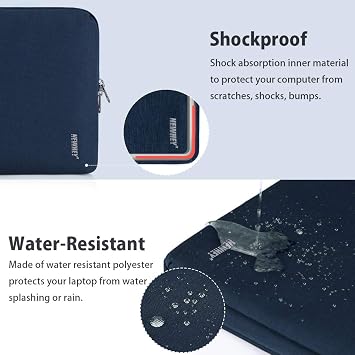NEWHEY Laptop Sleeve Case 13-14 Inch Water Repellent Laptop Cover Bag Shock Resistant Notebook Protective Bag with Small Case