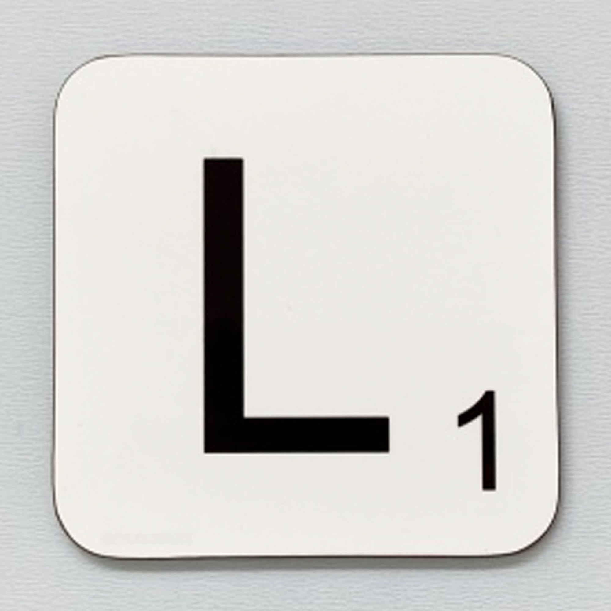 Coasteroo L Scrabble Letter - Fun Word Games Themed Design - Drinks Coaster - Hardboard - 9Cm X 9Cm - Gloss Finish
