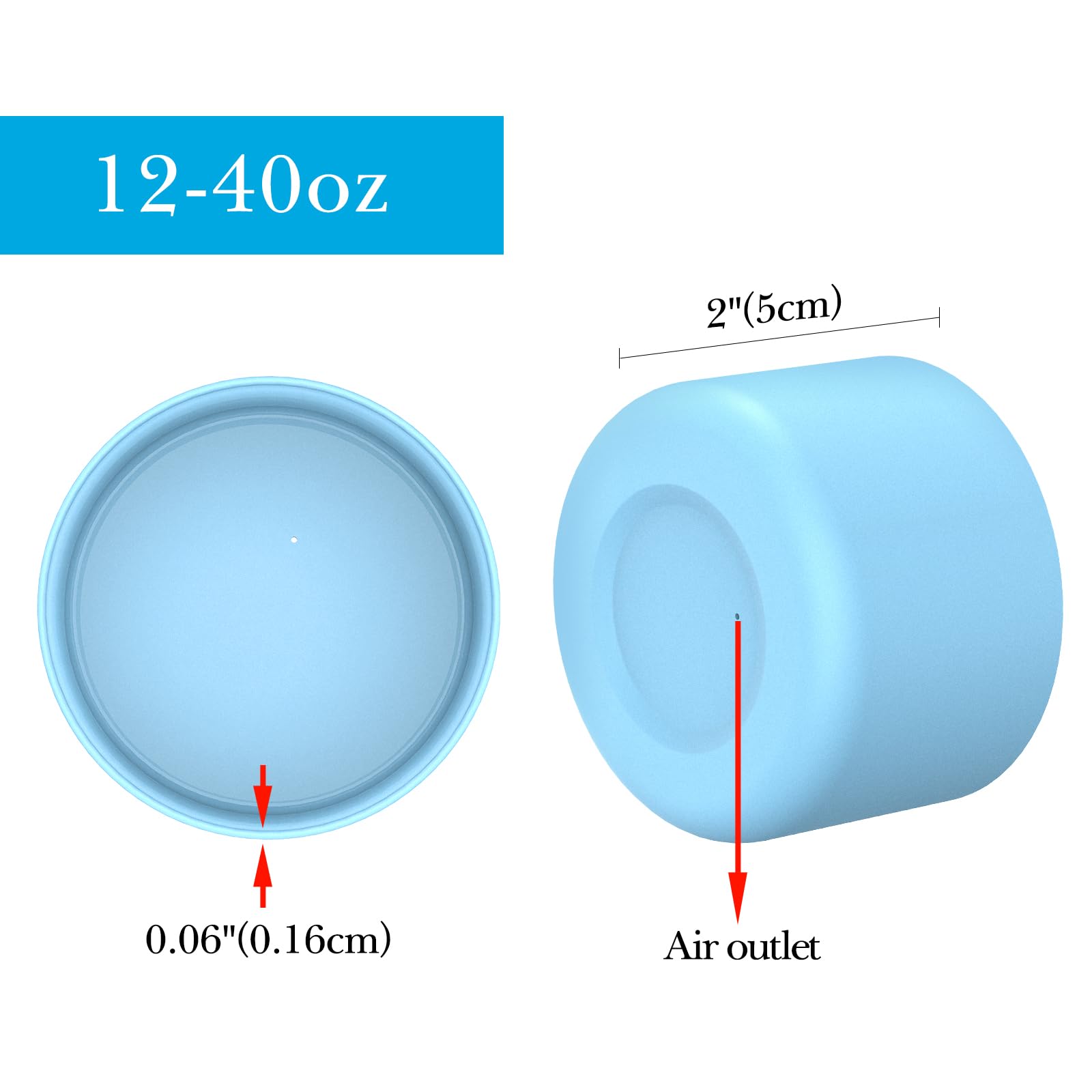 Linkidea 2 Pack Water Bottle Boot Compatible with Stanley Quencher H2.0 20oz/30oz/40oz, IceFlow Flip 20oz/30oz Tumbler - Image 2