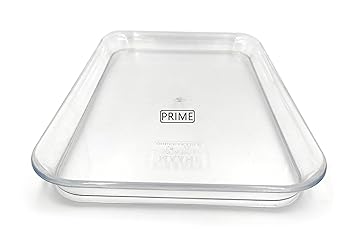 Prime Bakers and Moulders Multipurpose Unbreakable Plastic Serving Tray for Kitchen (Round Corners, 13x9 Inch)