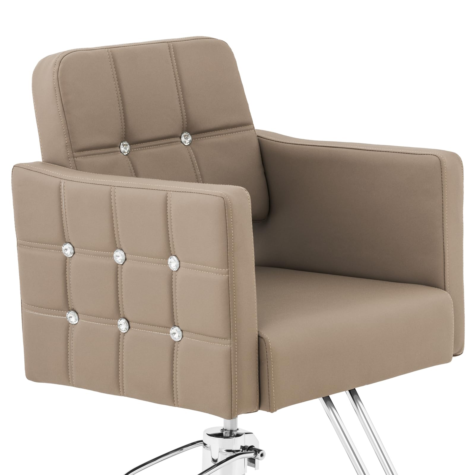 Physa Sillón de Peluquería Cottam con Reposapiés Altura del Asiento 49-63 cm para hasta 150 kg Gris Claro Sillón de barbería Silla de peluquería Silla de barbería