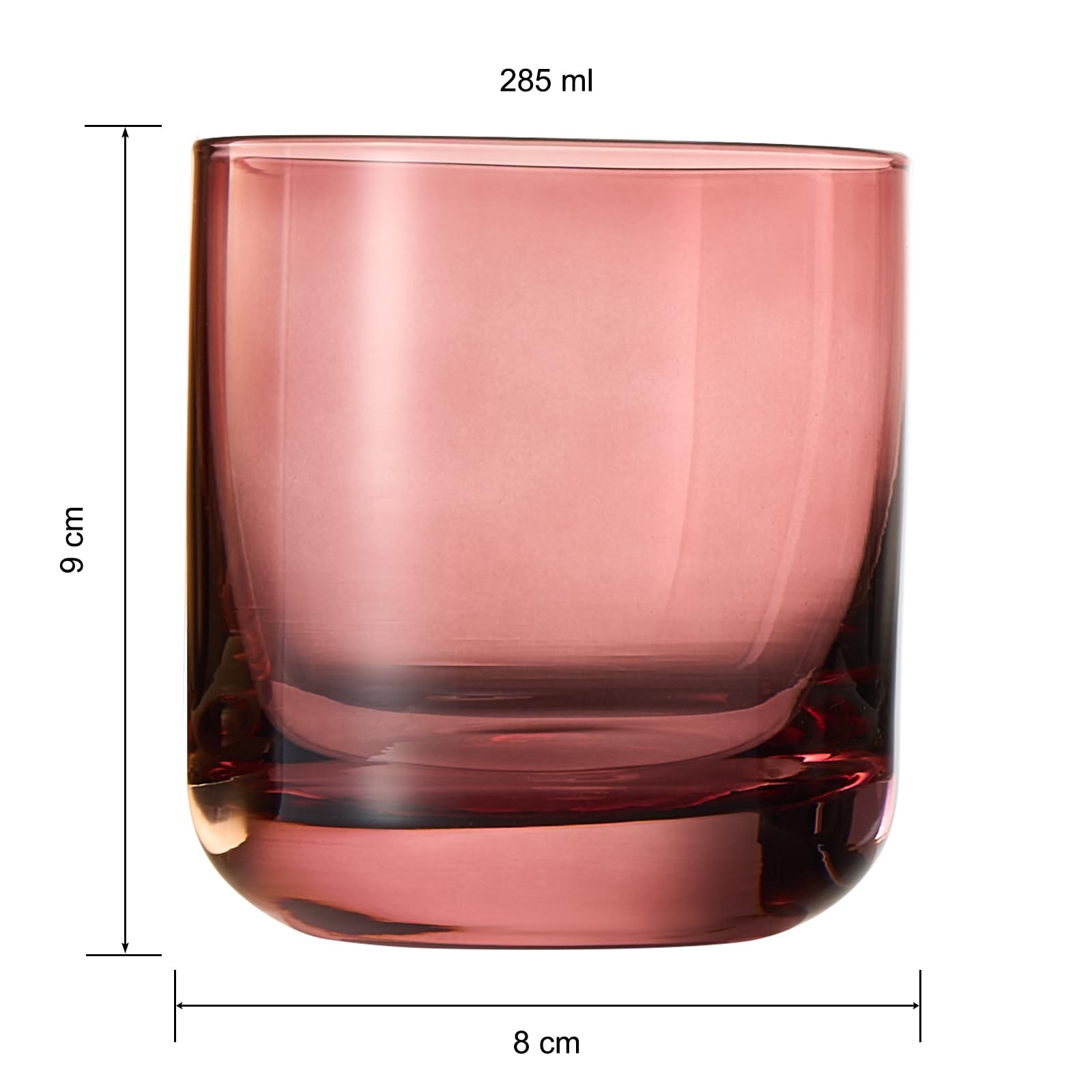 Khen Vintage altmodische Trinkgläser,Set mit 6 Stück,272 ml gedämpfte klassische Whiskey-Glaswaren, pastellfarbenes Trinkglas für Getränke, Cocktail, Bourbon, Wasser, Geschenk für Ihn (272 ml)