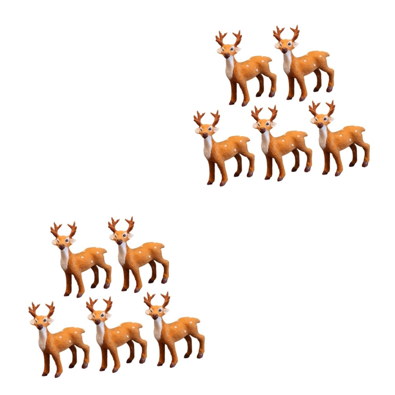 Abaodam 10stücke Teiliges Aus Feinen Elch-tischdekorationen Für Weihnachten Realistische Rentier-Ornamente Für Festliche Anlässe Und Home Decor