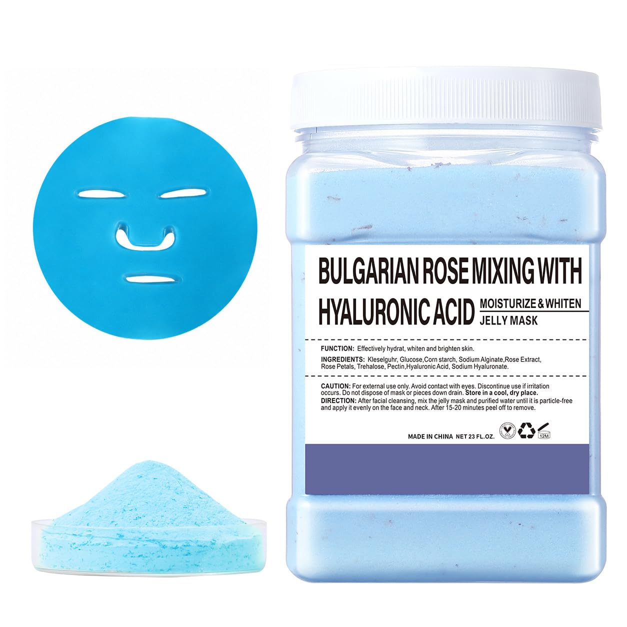 Hydro Jelly - Maschera viso idratante in gel rimovibile per la cura della pelle, professionale in gelatina per tutti i tipi di pelle, 700 ml (rosa)