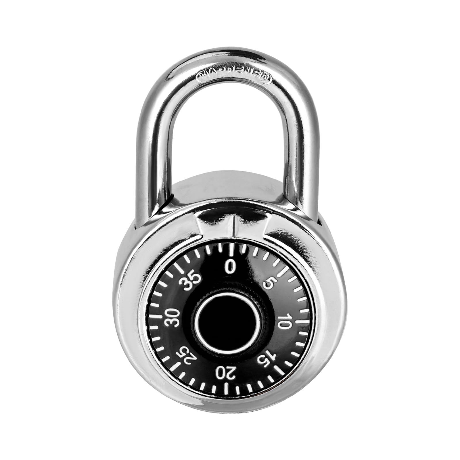 Combination Lock, LQYN Standard Dial Combination Lock, Pack of 1; Black Turnplate, 2 in. Wide, Fixed Three Digital Combination, for School, Gym & Locker, Toolbox, Gate-picture-24