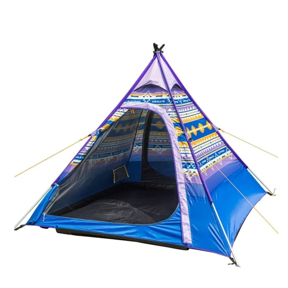 Namiot Trekkingowy, Wiatroszczelny, Namiot W Kształcie Piramidy 3 Osoby Łatwa Konfiguracja Wodoodporna Powłoka Przeciwsłoneczna Pręt Aluminiowy Błyskawiczny Tent