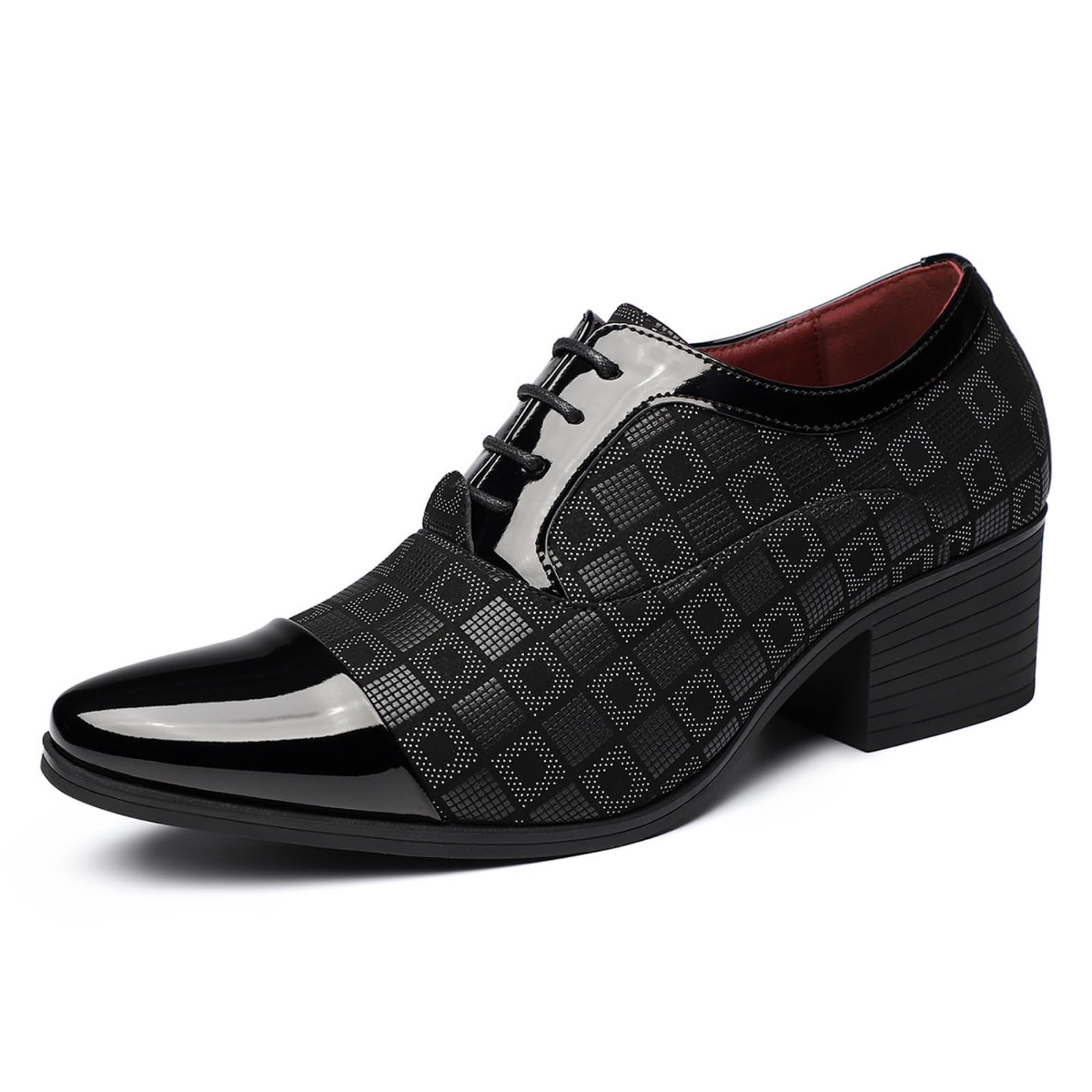 Hixingo Scarpe Stringate Uomo in Pelle | Scarpe Eleganti da Abito comoda Design classico ideale per ufficio, lavoro, matrimoni, cerimonie ed eventi formali