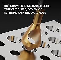 Vista 2 de 4pcs Titanium Coated Countersink Chamfer Deburring Tool Set, High-Speed Steel 6542 with Titanium Plating, Size: 2-5mm,5-10mm,10-15mm,15-20mm