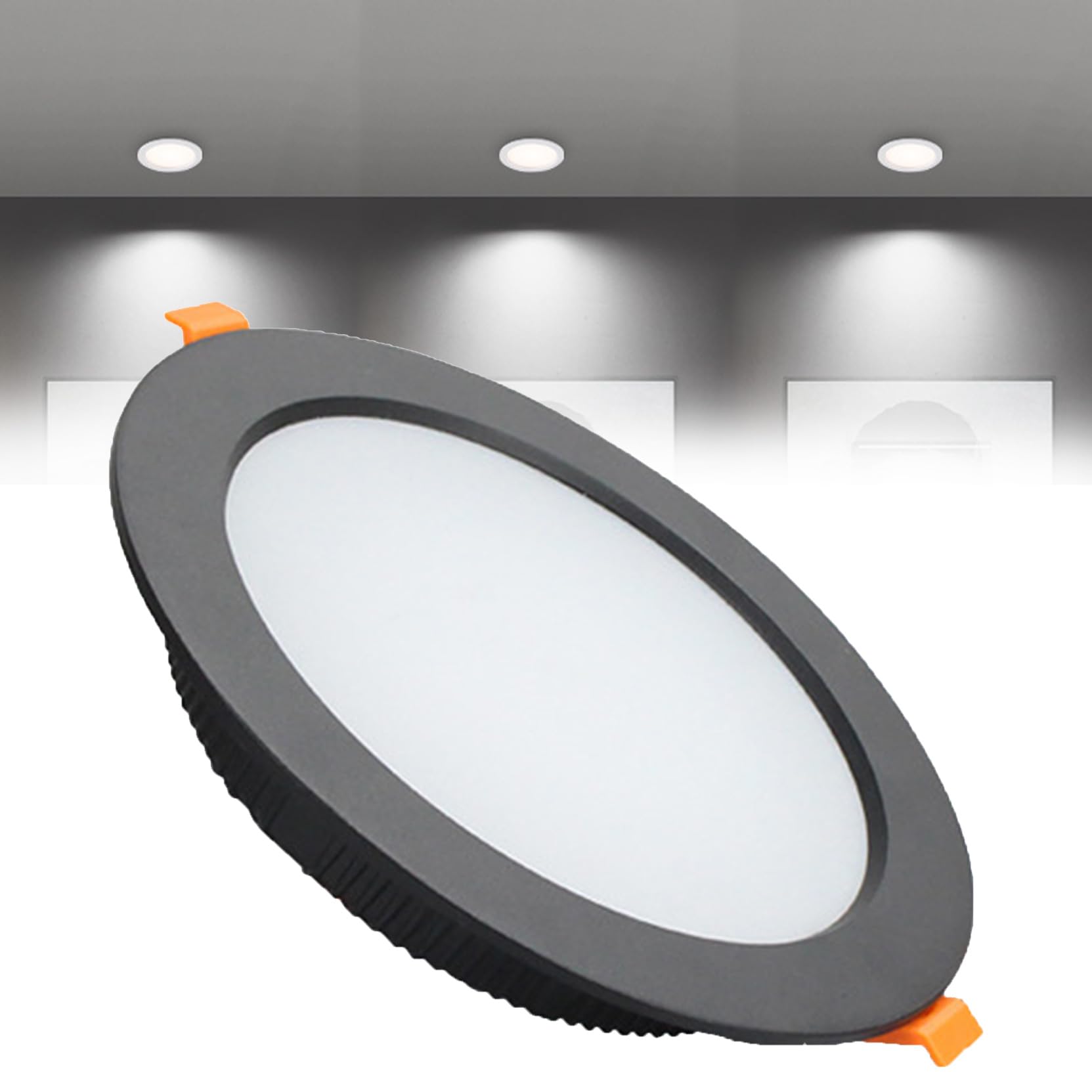 Syibelters 21W LED Recessed Ceiling Lights 180mm Cold White 6000K 21W 240LM, Cut Φ160-170mm, AC110-240V Ultra Slim Downlights, LED Panel Light for Living Room Hallway, 1 Pack