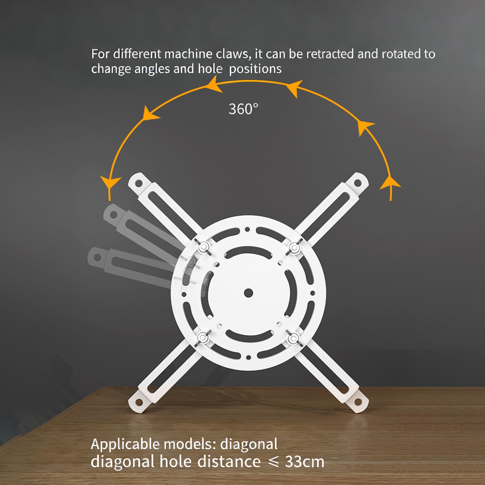 Staffe di montaggio per proiettori a soffitto bianche con testa girevole e doppia diapositiva per la visualizzazione del supporto in alluminio per
