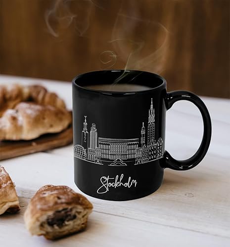 Miniatura 418 de Taza de cerámica Madrid Spain Skyline, taza blanca de recuerdo de Europa de 11 onzas, taza de café personalizada, regalo para cumpleaños, taza