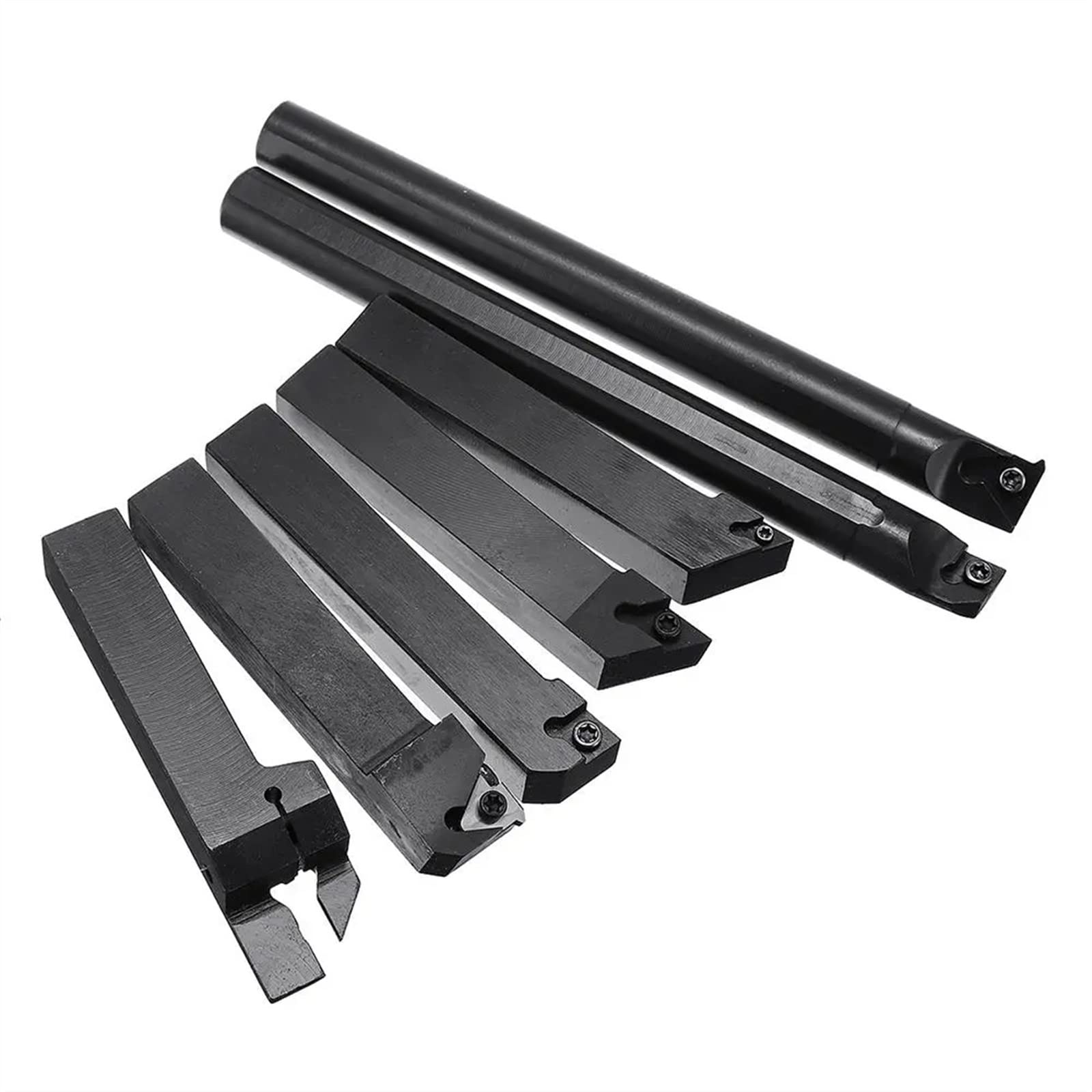 12mm Kit 28 Pezzi Utensili Tornitura Indicizzabili VerRich - Gambo 12mm Con 21 Inserti In Carburo Per Alesatura E Taglio Barre Alesatura