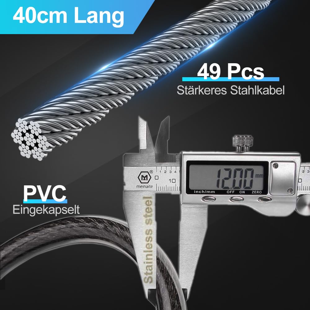Candado eLinkSmart electrónico con huella dactilar/aplicación de teléfono, de 40 cm de largo, impermeable, bloqueo de acero sin llave, cerradura de cable