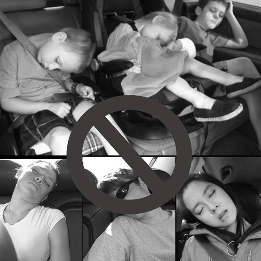 Cuscino Poggiatesta per Seggiolino Auto, Cuscino per Seggiolino Auto da Viaggio per Dormire, Cuscino Regolabile per Supporto Collo Testa su Entrambi I Lati Proteggi per Bambini Adulti Anziani