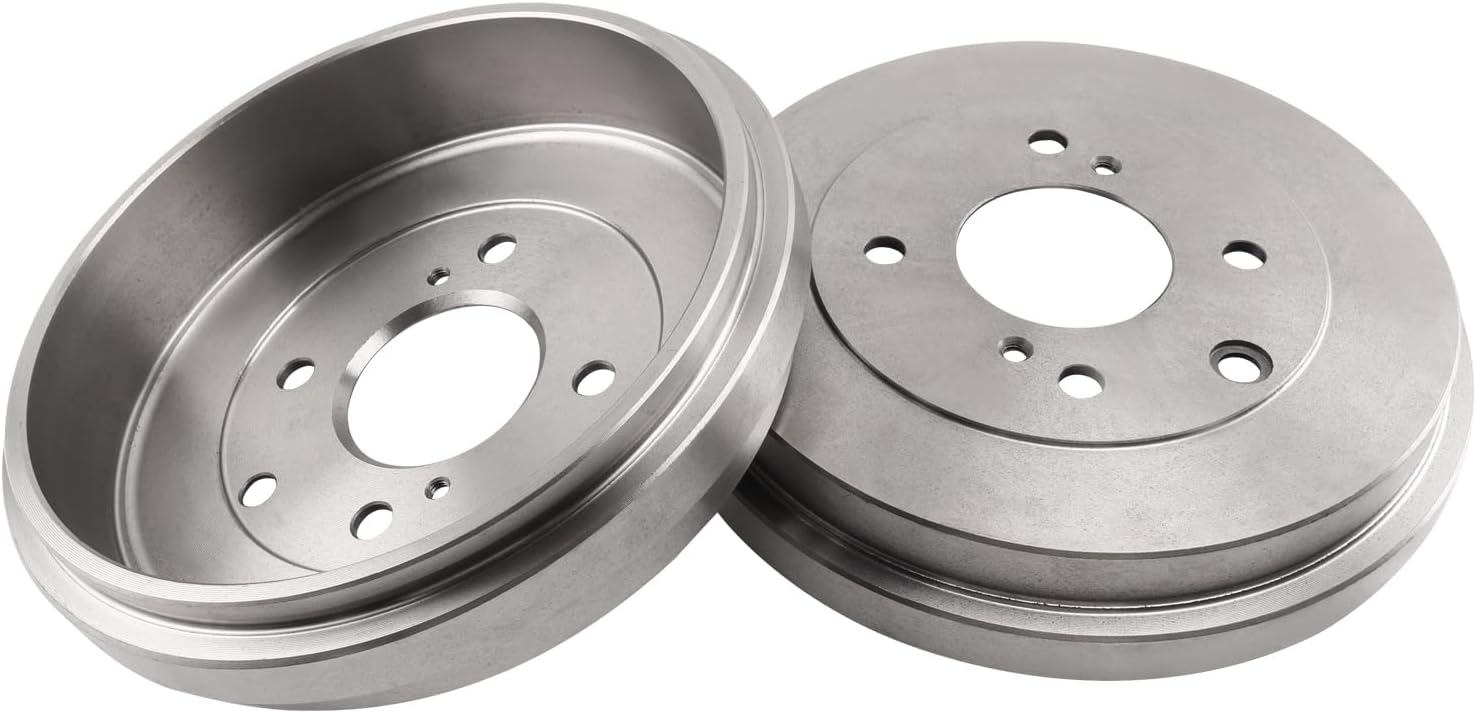 Rear Left & Right Disc Brake Drums Set Compatible with 2007-2012 sentra 2.0L L4, 2007-2012 versa 1.8L L4, 2009-2014 cube 1.8L L4, Replace BD92011401 43206CJ90A 43206ET000 43206ET00A
