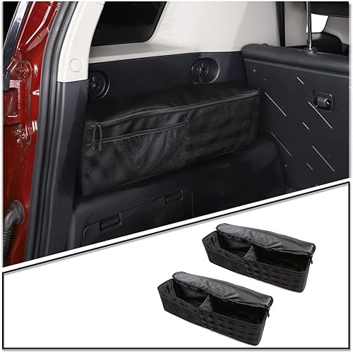 LLKUANG Bandeja organizadora de caja de maletero, bandeja organizadora de tela Oxford, caja de almacenamiento multifunción negra para Toyota FJ