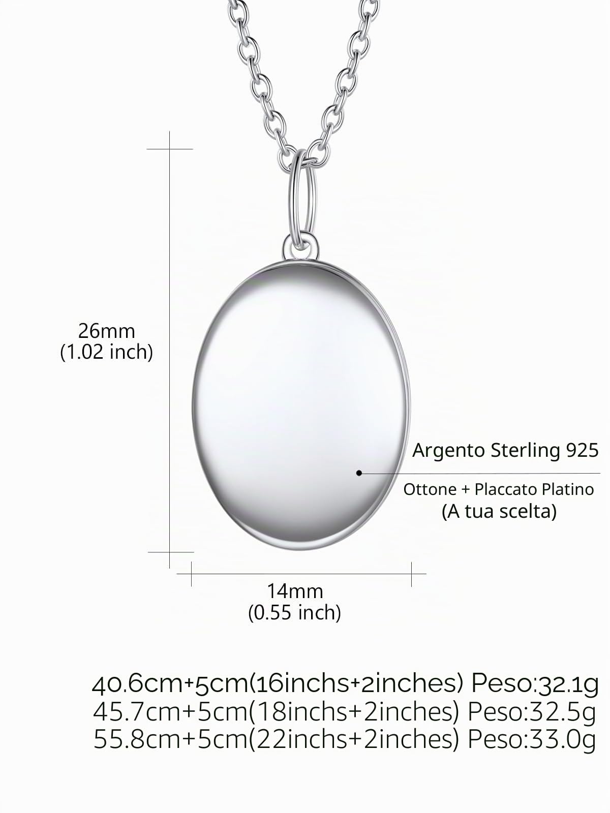 Custom4U Argento S925 Collana Locket Foto Personalizzata Donna Nome Testo Incisione 2 Foto Apribile Antiallergico 41/46/55 CM Delicato Solido Regalo Mamma Amore Creativo