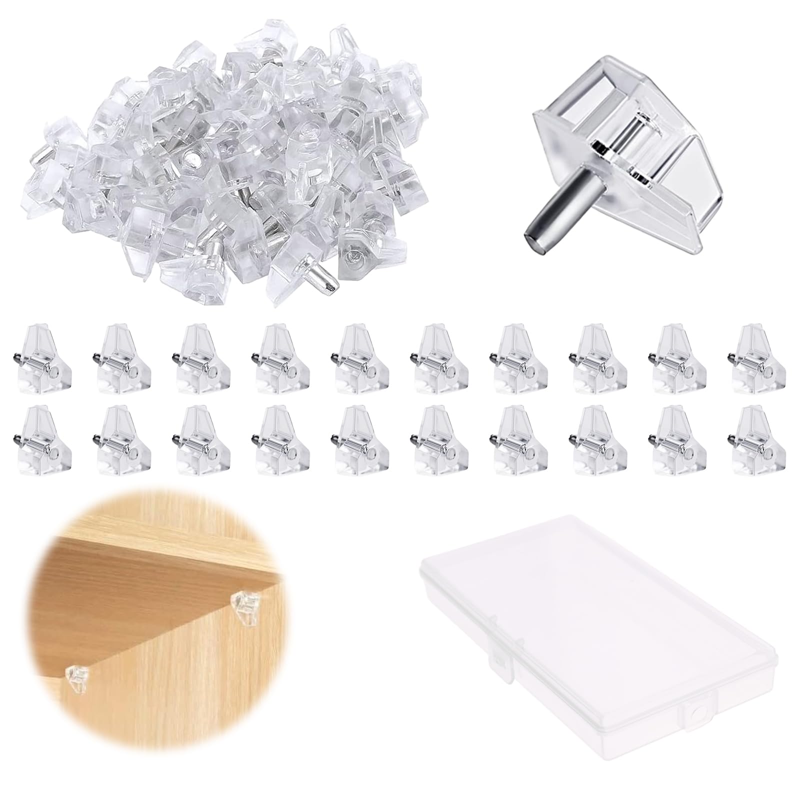 Perni Portamensole In Plastica 6 Mm Per Armadi, Librerie E Cucine – Ricambi Per Mobili