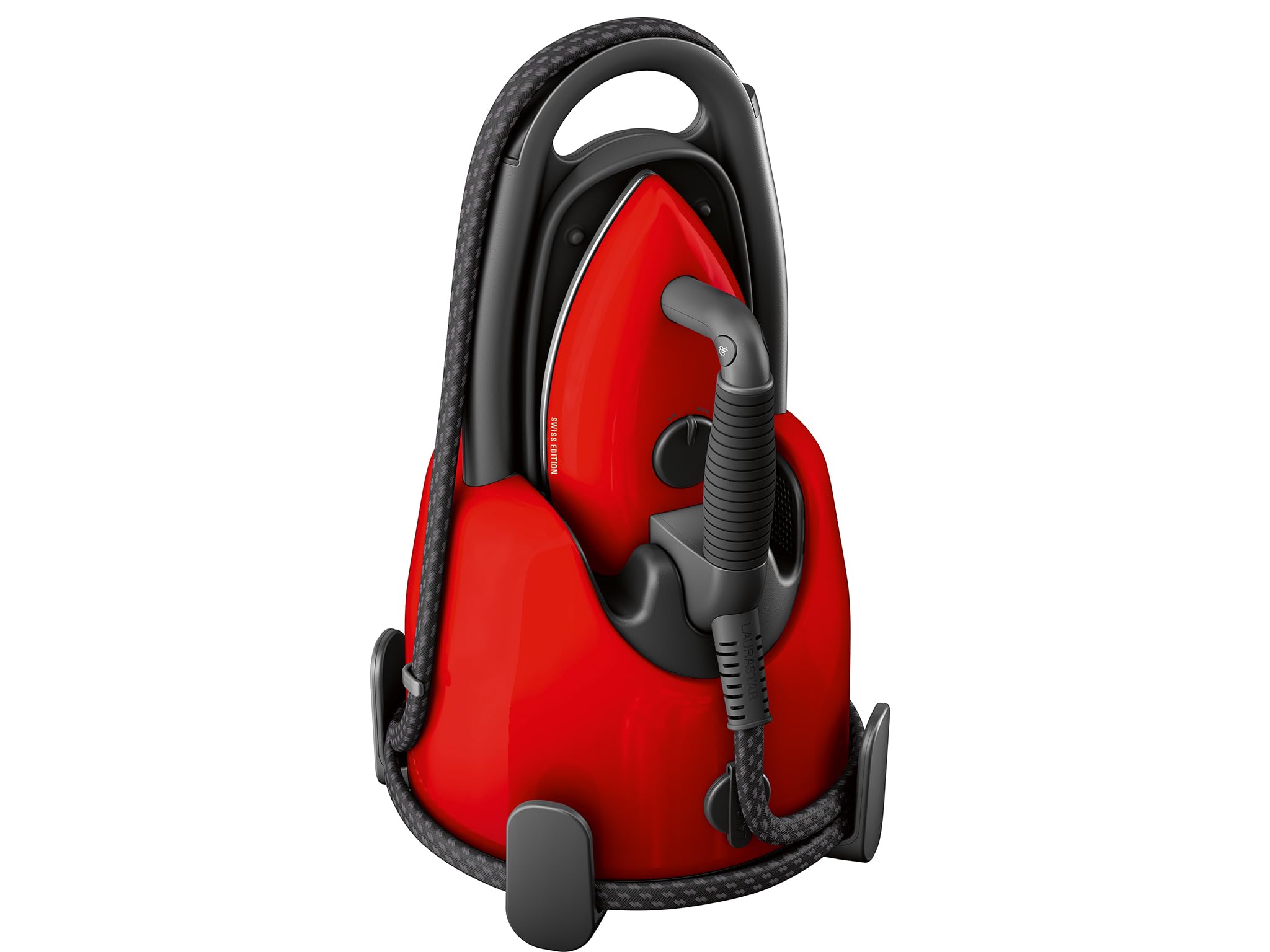 Generador de vapor - LAURASTAR - Lift Swiss Limited Edition - 2200 W - Rojo | Desarruga, Plancha y limpia, Vapor higiénico, Depósito de agua extraíble, Planchado vertical