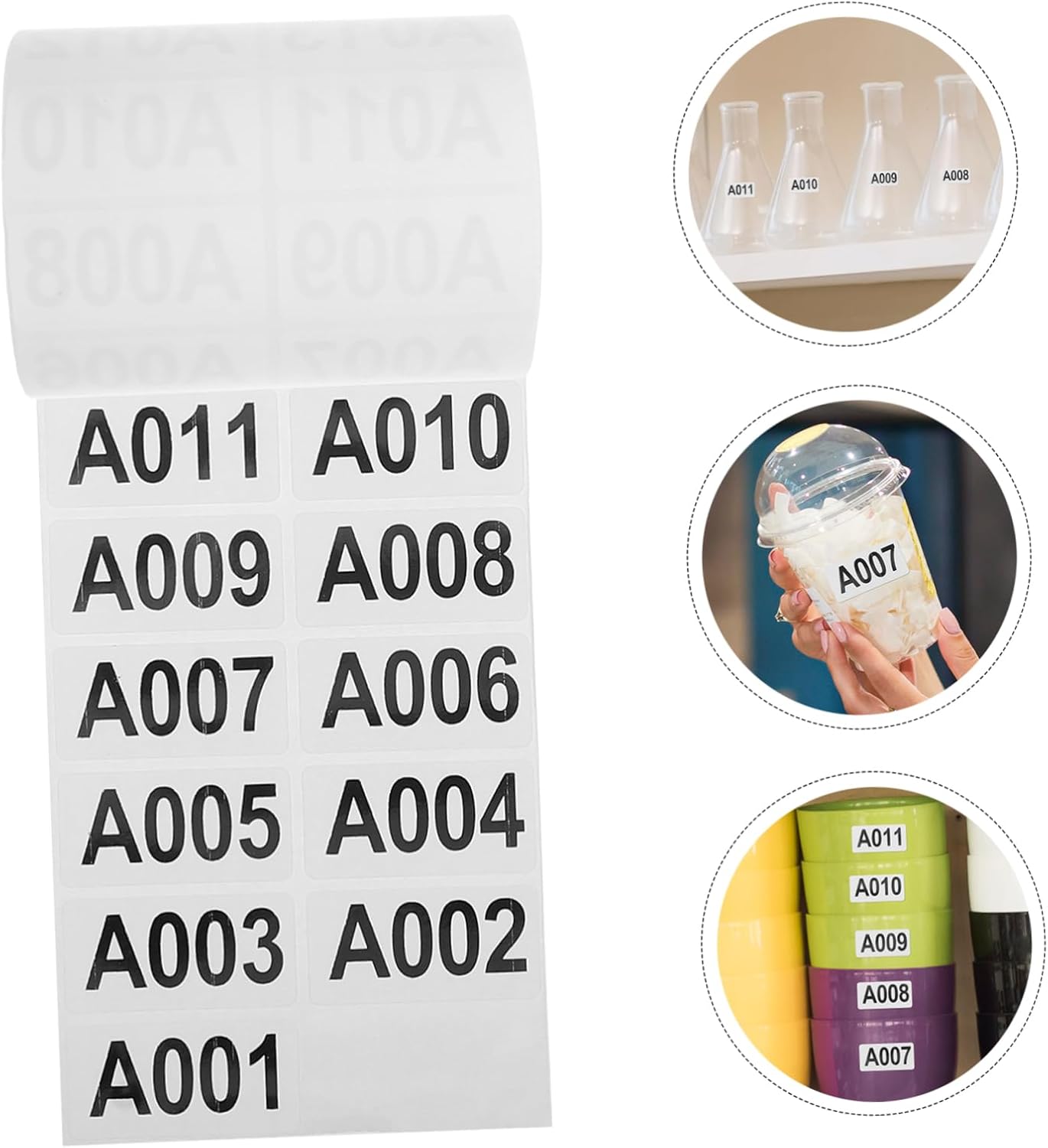 ULTECHNOVO Inventory Stickers Adhesive Labels for Warehouse Organization Self-Adhesive Number Decals Easy to Apply for Logistics and Production