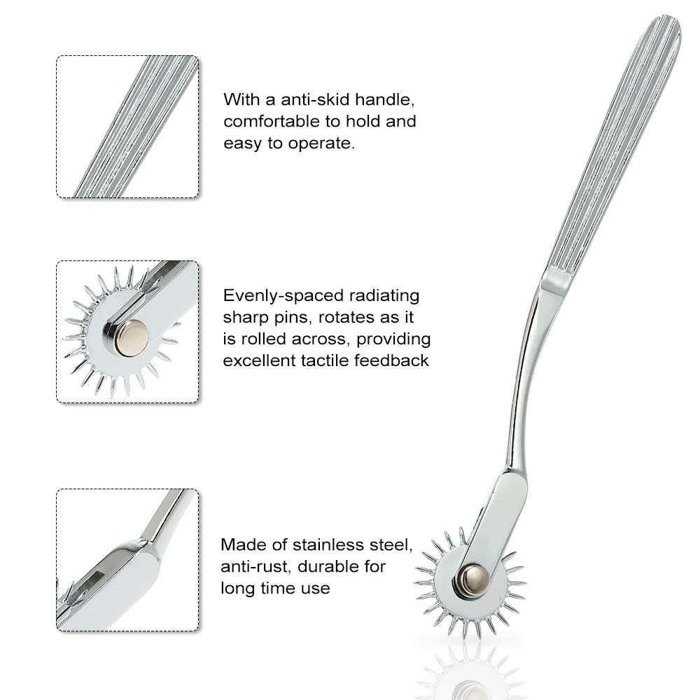 Medizinische Diagnose Reflex Hammer Edelstahl Pin Rad Getriebe Roller Wartenberg Wheel Pinwheel Medizinisch