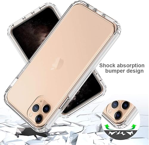 Miniatura 5 de Funda para iPhone 11 Pro Max (serie de cuerpo completo de 360), funda protectora sólida de cristal resistente con protector de pantalla para iPhone