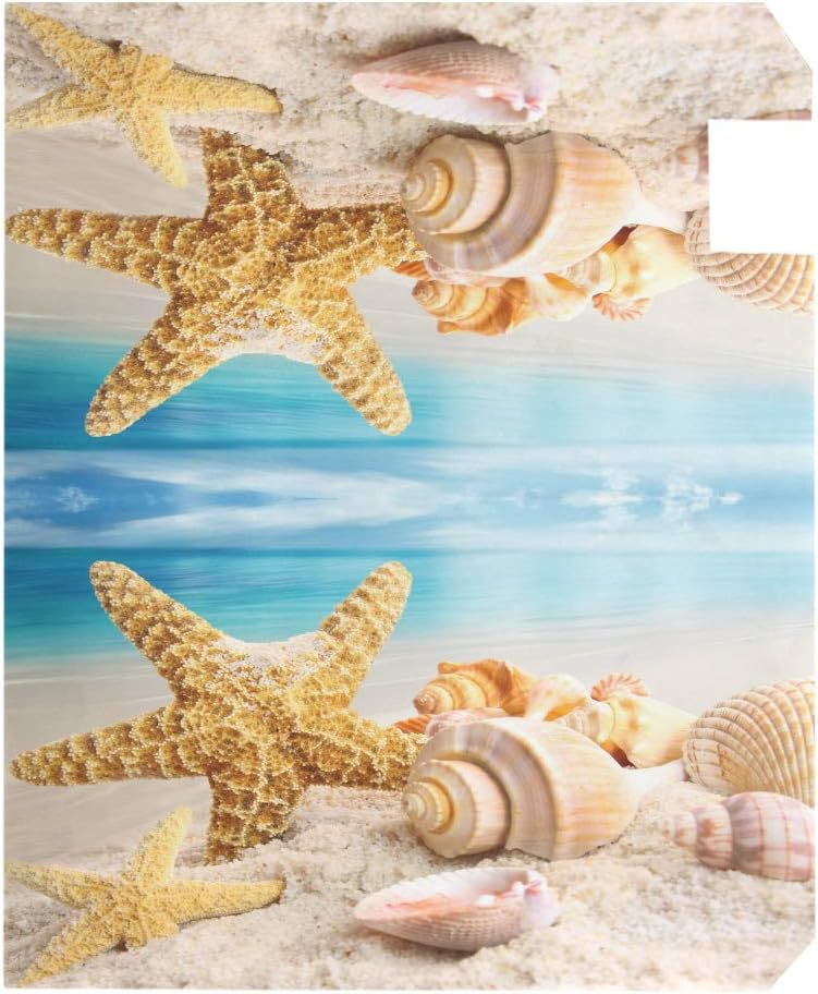 WOOR Summer Starfish and Seashells On The Beach Magnetic Mailbox Cover MailWraps Garden Yard Home Decor for Outdoor Standard Size-18"x 20.8"