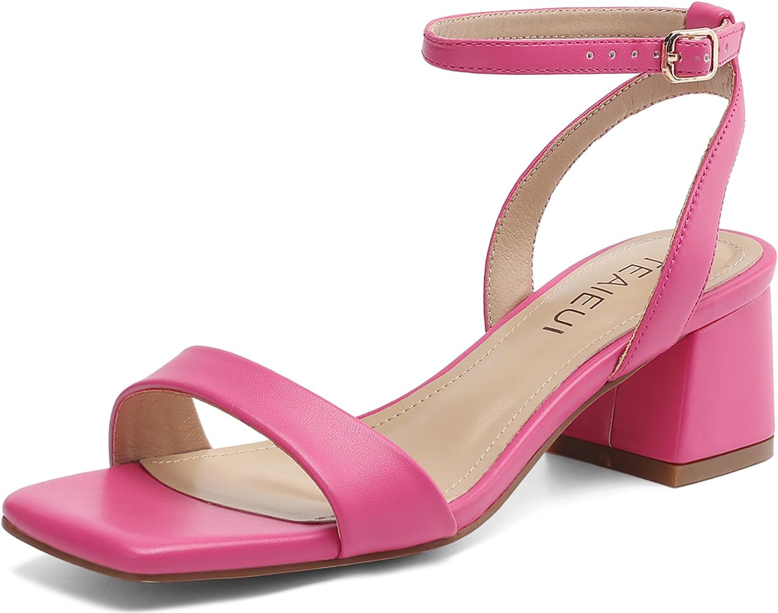 Women's Heeled Sandals Strappy Low Block Heels Chunky for Women Comfortable Ankle Strap Open Toe Party Wedding Dress Shoes for Women Dressy