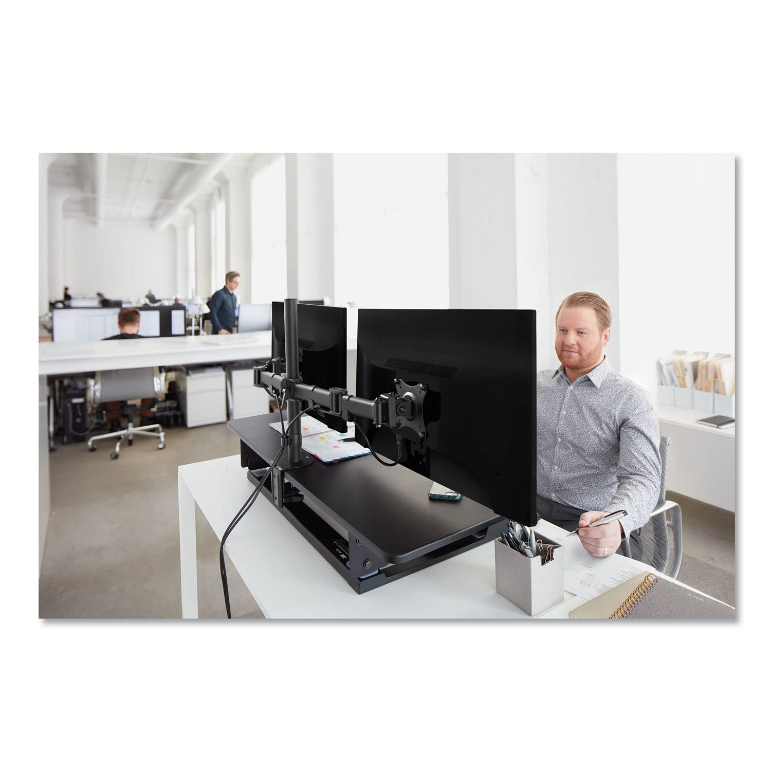 3M Precision Standing Desk 42 X 23 2 X 6 2 to 20 Black — view 7