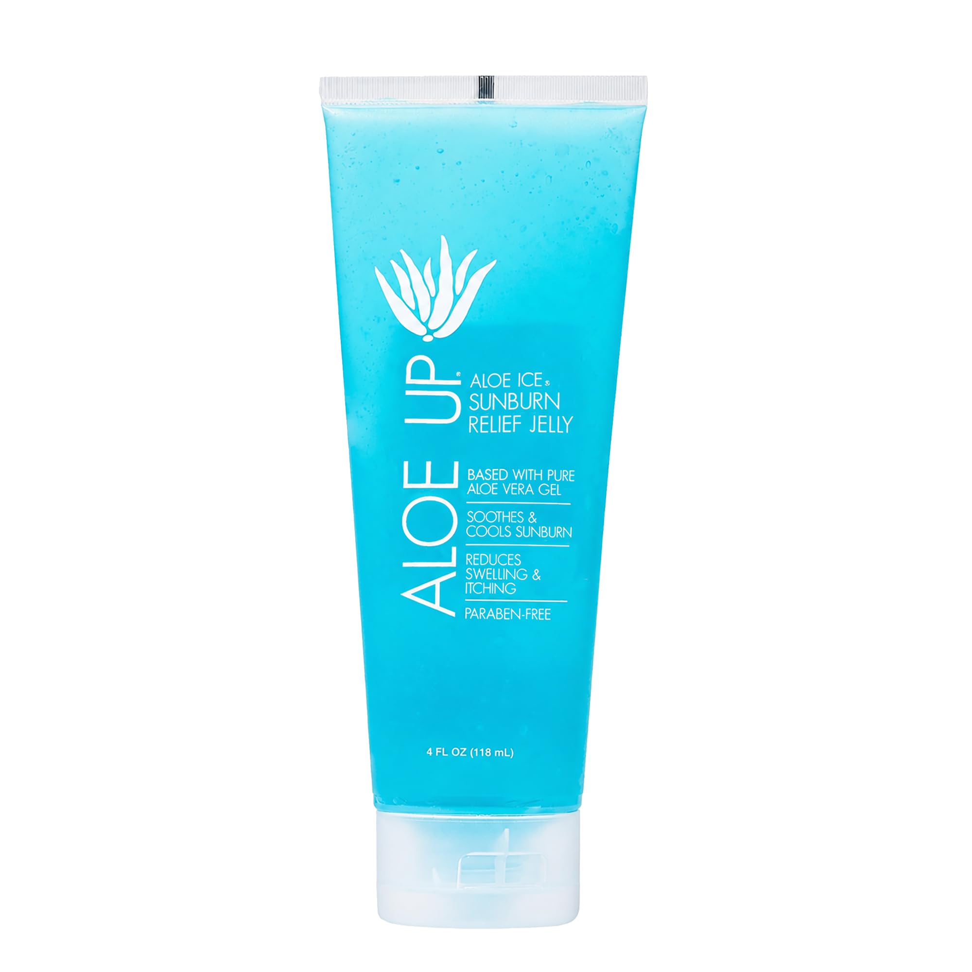 Aloe Up Aloe Vera Gel, After Sun Sunburn Relief, 96.6% Pure Aloe Vera, 4 oz | pure aloe vera gel; Cooling after-sun sunburn relief; Alcohol &