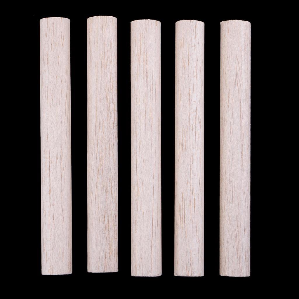 1 Bastoncino Balsa Legno Modellismo Tondo Levigato Artigianato Fai Da Te Versatile Unfinished Material Adatto per Modellismo Lavori di, 5pcs 130mm