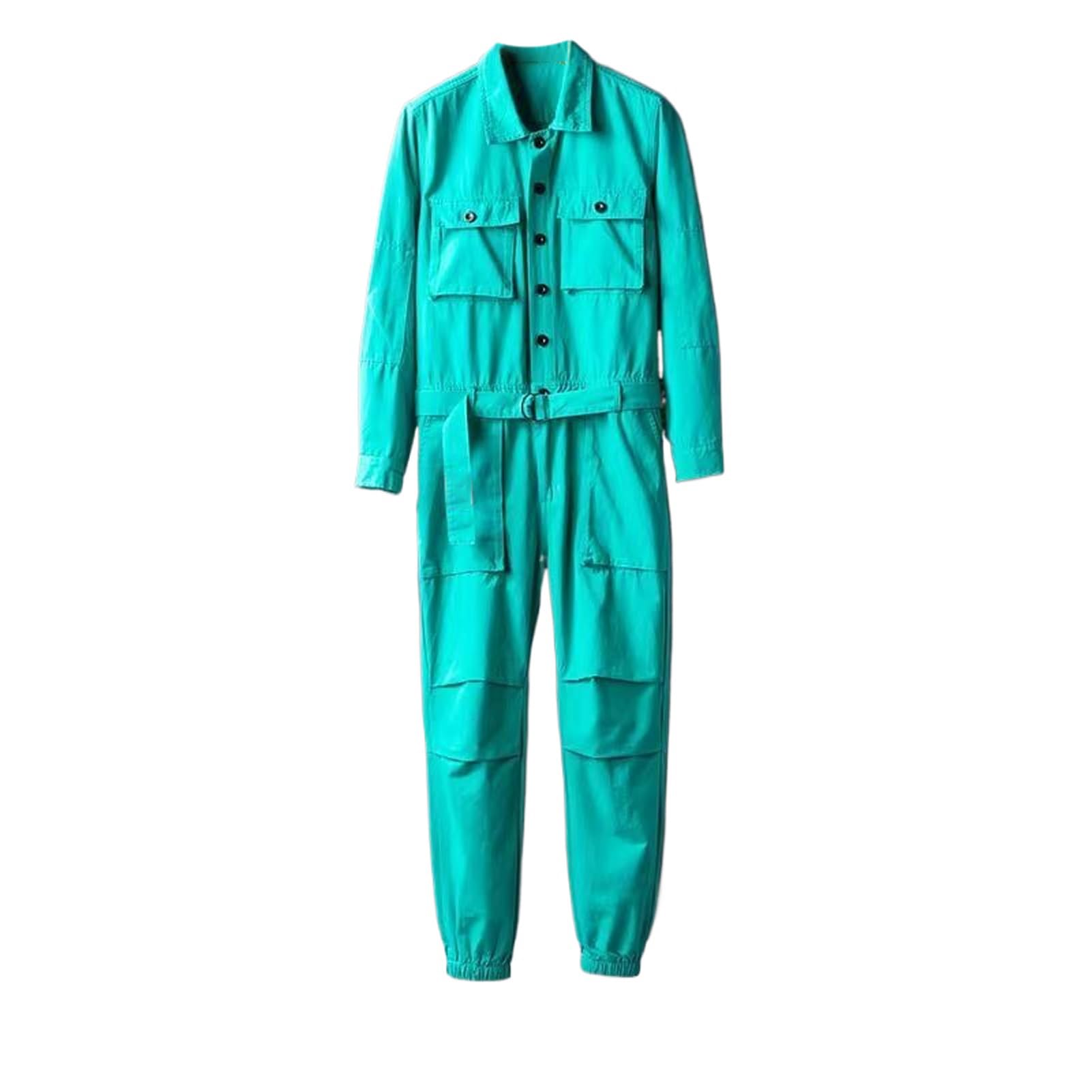 Salopette homme coton avec poches pantalon cargo WOLONG bleu XL - 3