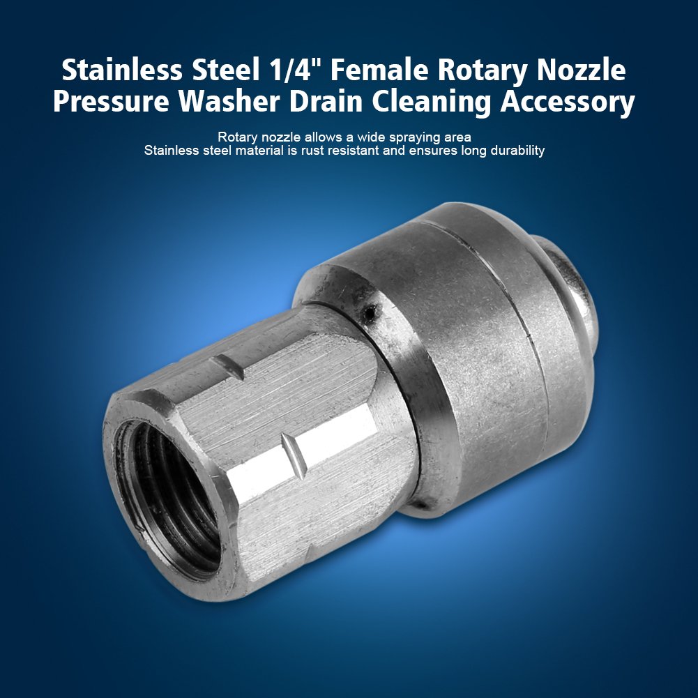 Buse Turbo Pour Nettoyeur Haute Pression 3000 PSI - Connexion Rapide 6,35 Mm, Débit 040, En Alliage D'aluminium - 5