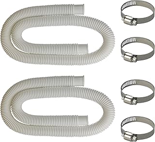 Swimming Pool Replacement Hoses 2pcs, Pool Pump Replacement Hose 1.25" Diameter 59”Long - Filter Pump Hose for Filter Pump 330 GPH, 530 GPH, and 1000 GPH