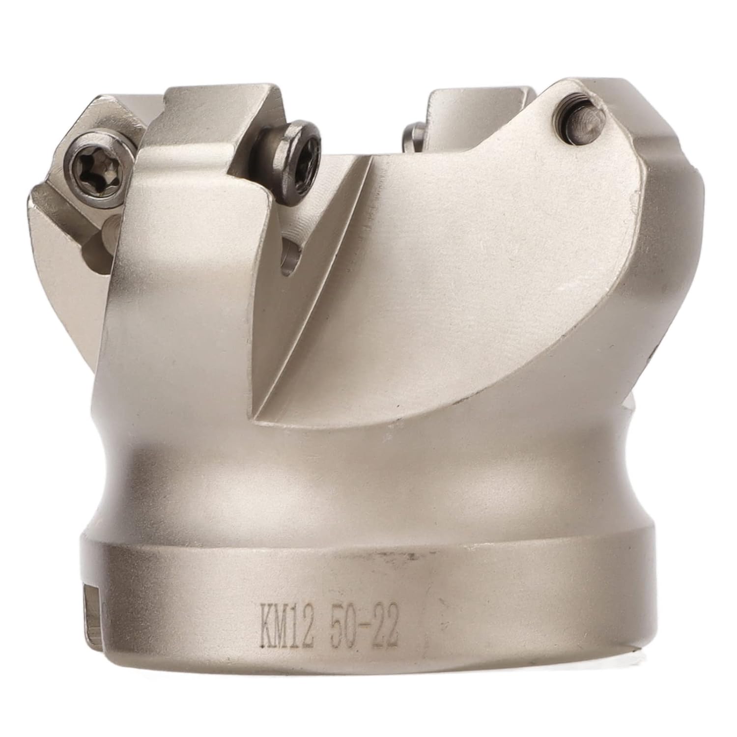 Face Mill, 4 Flank Milling Tools, 40Cr Grade Coated Spiral Offset for KM12 50 22 for Metalworking Industry CNC, Corner Rounding End Mills