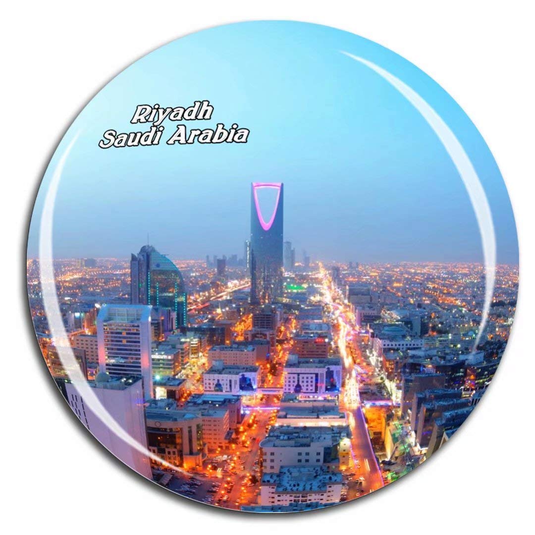 Weekino Kingdom Centre Tower Riyadh Saudi Arabia Asia Fridge Magnet 3D Crystal Glass Tourist City Travel Souvenir Collection Gift Strong Refrigerator Sticker