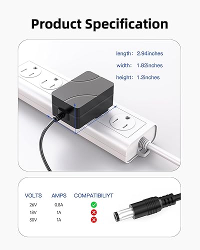 Miniatura 4 de Cargador de 26 V apto para aspiradora inalámbrica Tineco, cable de carga compatible con Hero Master A10 A11, Floor ONE S5 S3, iFLOOR 3 Series