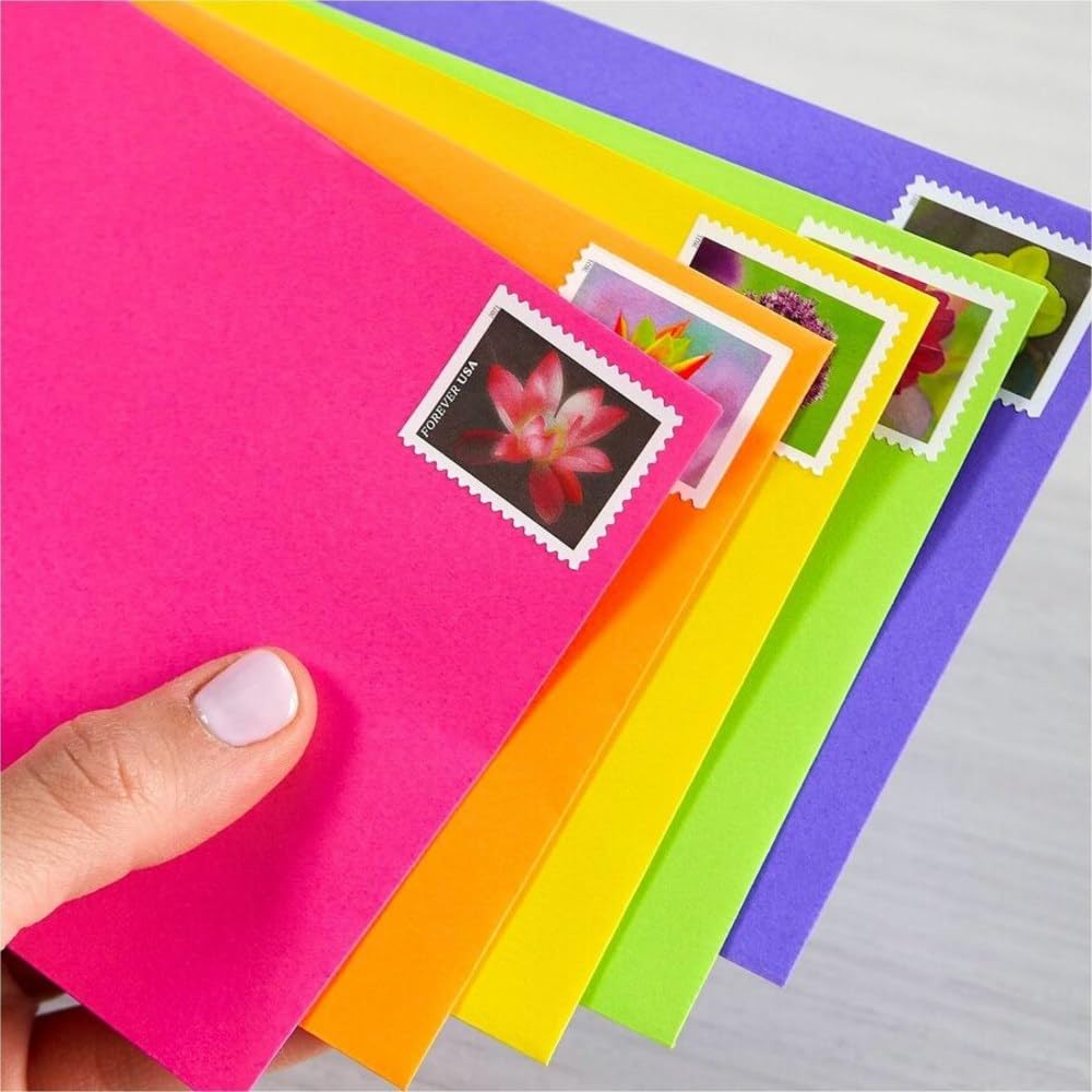 Astrobrights Kolorowe 10 kopert, 10,5 cm x 24,1 cm, 10,9 kg/89 GSM, szczęśliwy asortyment 5 kolorów, 200 sztuk (92109)
