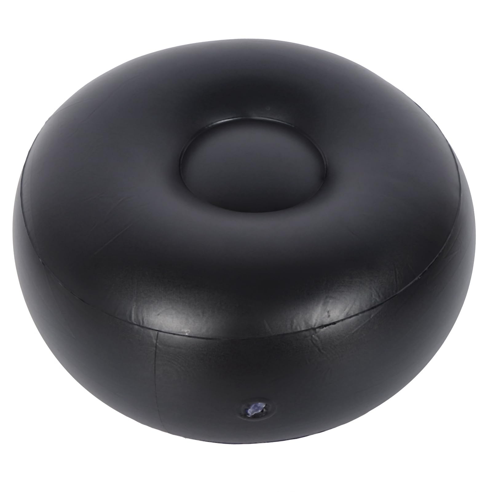 Tabouret Gonflable Multifonction Violet - Pouf, Repose-Pieds, Siège Camping Portable En PVC Flocage 52x20 Cm