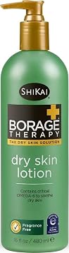 ShiKai Borage Therapy Dry Skin Lotion Body Moisturizer 16 oz Unscented Skincare | Hydrating Lotion for Dry Hands & Body | With Oatmeal & Shea Butter