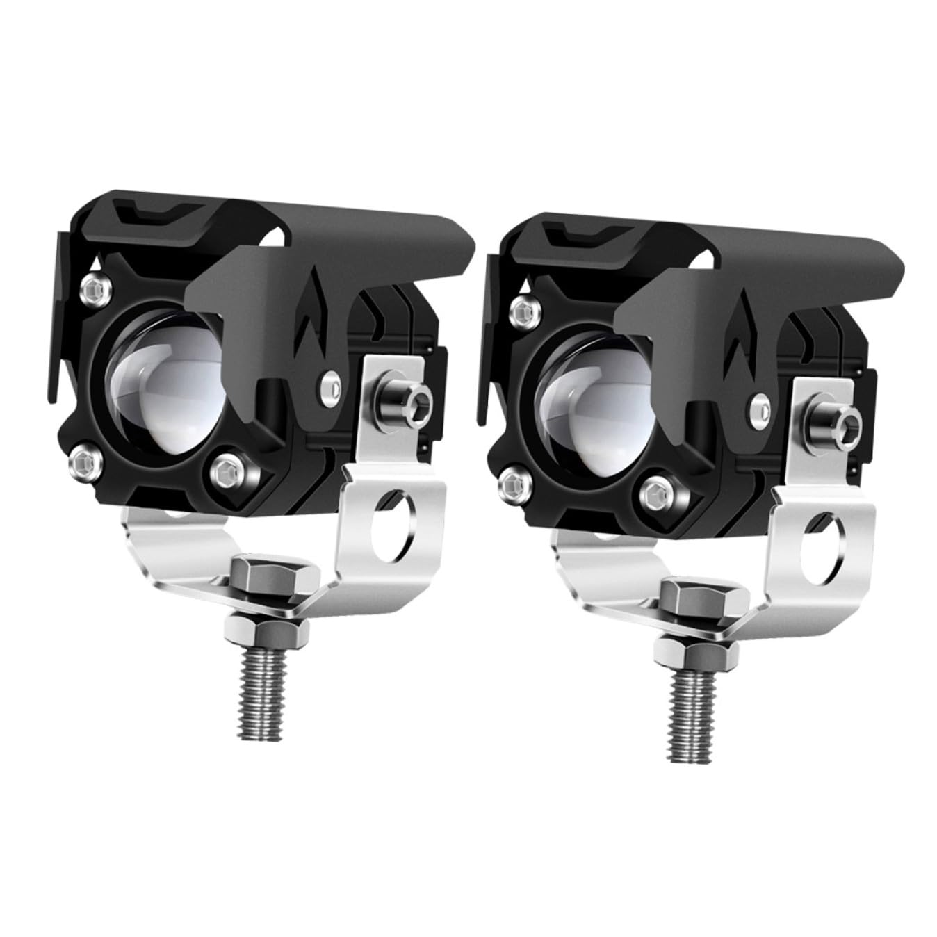 Mikikit 2pezzi Fari Led Per Moto Bicolore Lampada Anteriore Alta Capacità Di Raccolta Della Luce Per Guida Notturna