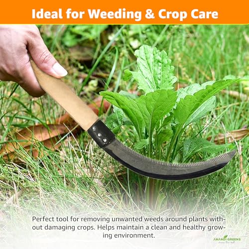 Image of Anandi Green's Metal Agriculture Garden Spectacular Heavy Duty Gardening Suckle with Wooden Handle