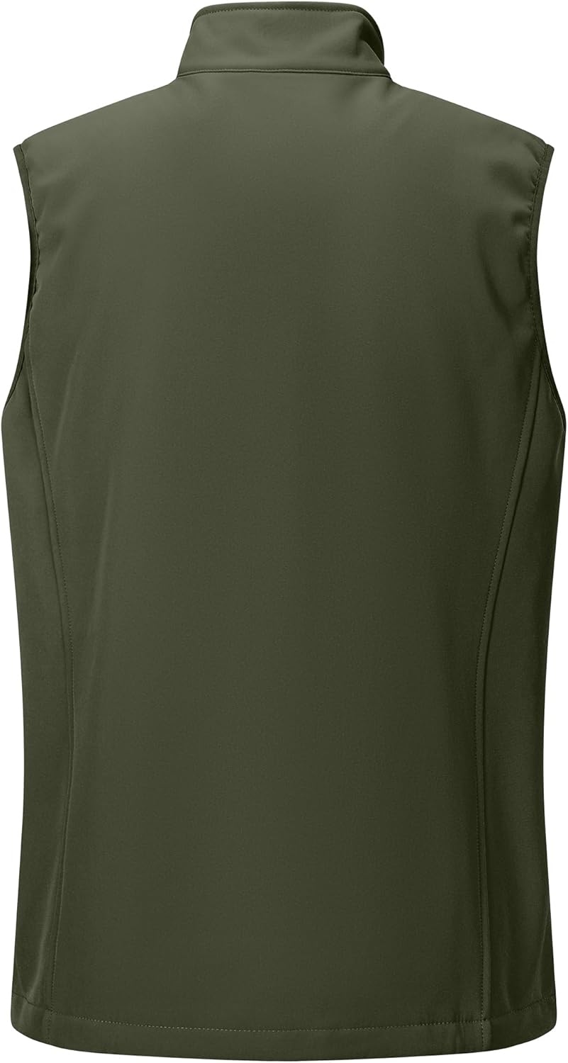 Outdoor Ventures Men's Running Vest Outerwear, Lightweight Windproof Fleece-Lined Softshell Sleeveless Jacket for Golf - Image 6