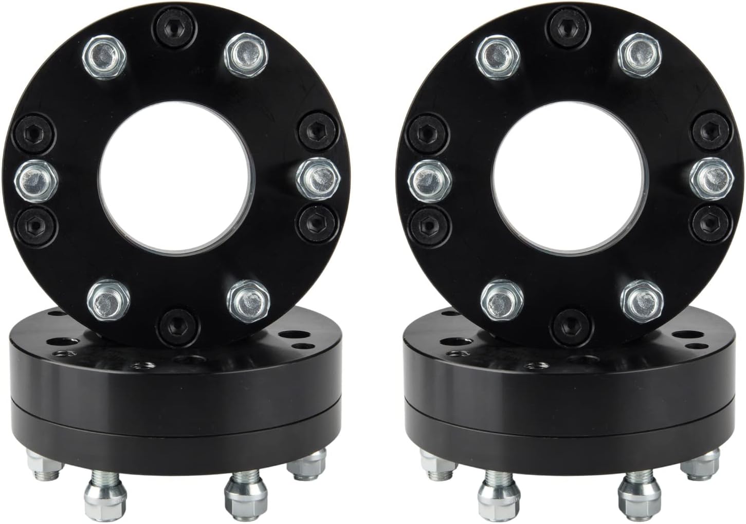 Forged 5x5 to 6x5.5 2 inch Wheel Adpaters,2 inch Wheel Adpaters,78.1mm Hub Bore M14x1.5 Thread Pitch Adapters Fits for GrandCherokee,Wrangler,C1500,Tahoe,Duran,4pcs