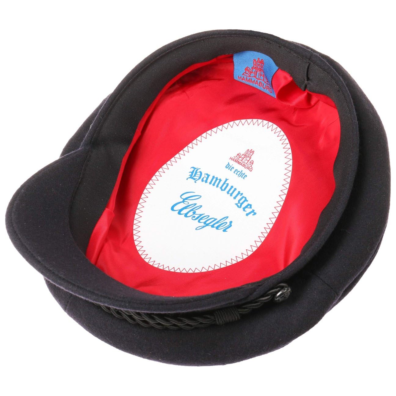 HAMMABURG Veleggiatore d’Elba Berretto Tradizionale Cappello Capitano Cappello Marinaio in Tessuto Uomo