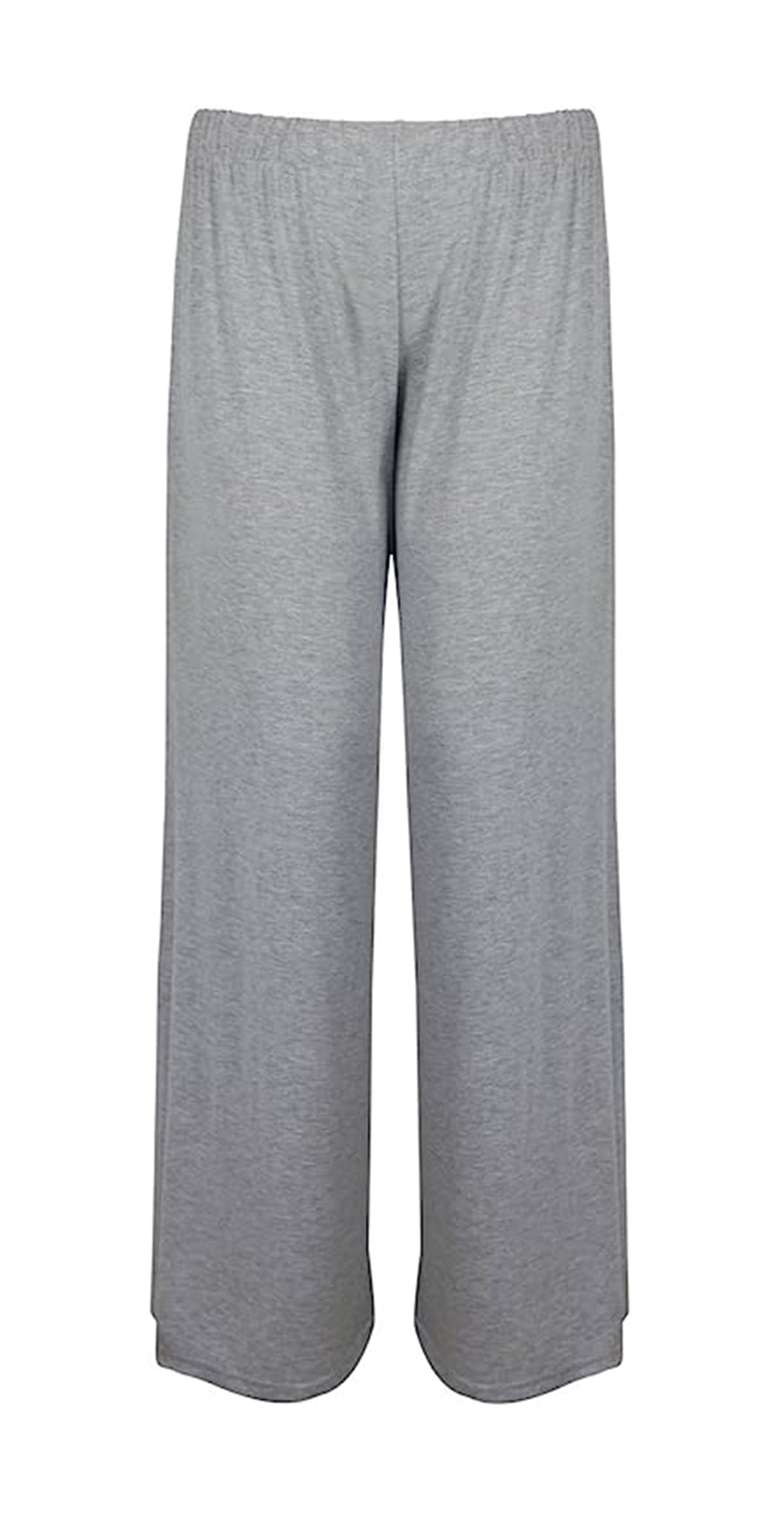 Purple Hanger Women's Grey Stretch Elasticated Baggy Wide Leg Palazzo Plain Loose Fitted Trousers Pants Plus Size (As8, Numeric, Numeric_24, Numeric_26, Regular, Regular, )