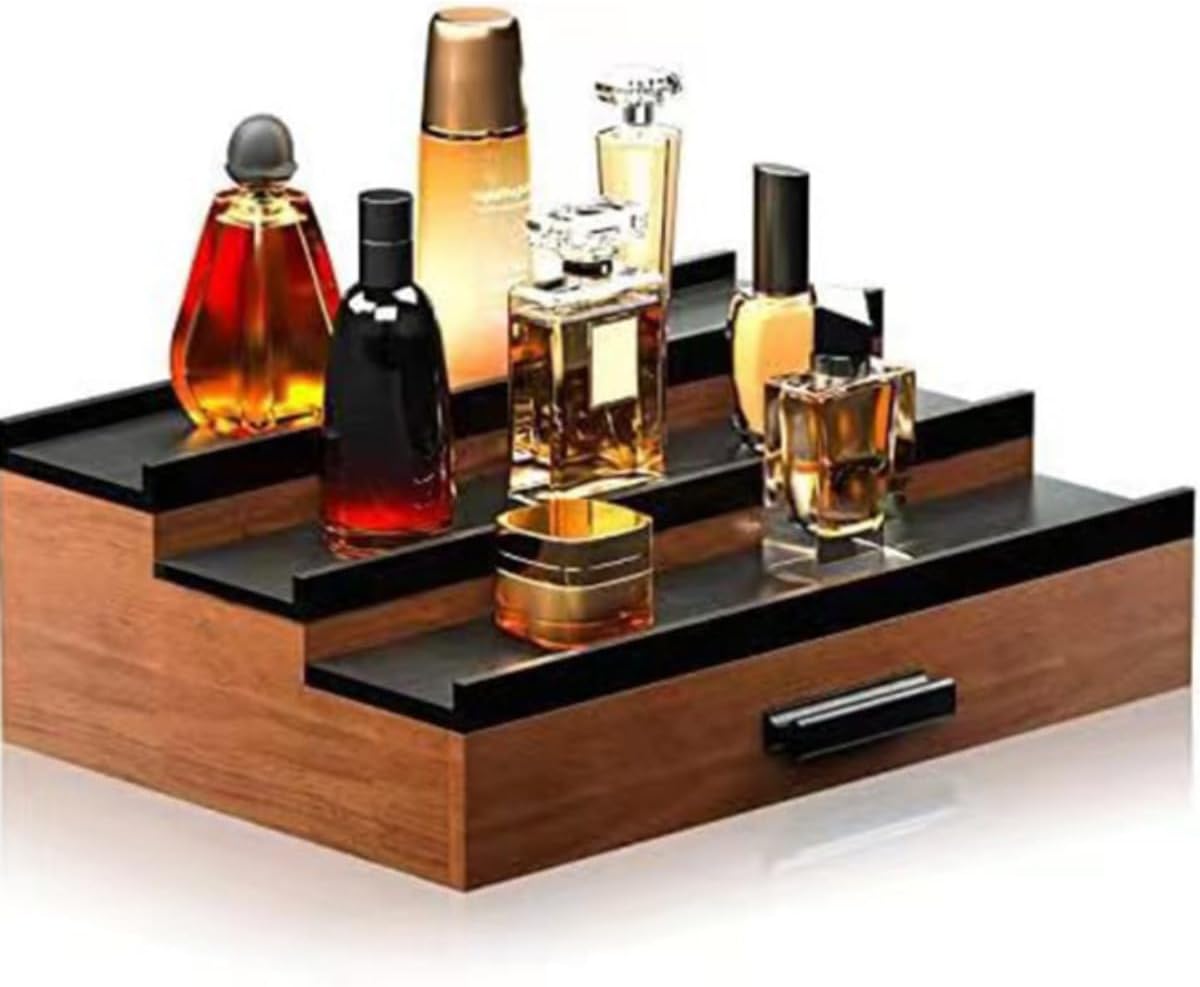 ☆拡大鏡付 三面鏡 メイクボックス(MK-26) 桐材塗装 ☆拡大鏡付 三面鏡